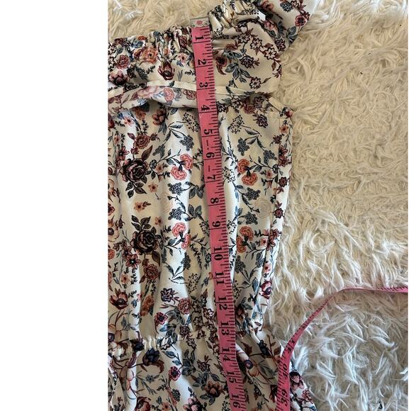 Bebop Women's Size L White Multicolor Floral Off the Shoulder Jumpsuit #0330 - Picture 16 of 16
